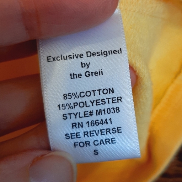 The Greii Shirt Womens Small White Yellow Tenniscore Preppy Sporty Retro Tee NEW - Picture 5 of 8